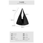 秋冬新款麂皮绒包休闲复古时尚单肩包女大容量高级感通勤托特包女